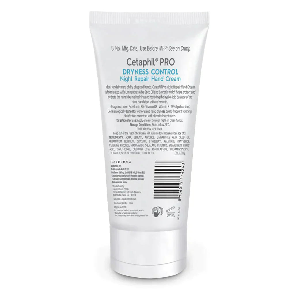 Cetaphil Pro Dryness Control Night Protect Hand Cream -50 ml image 2