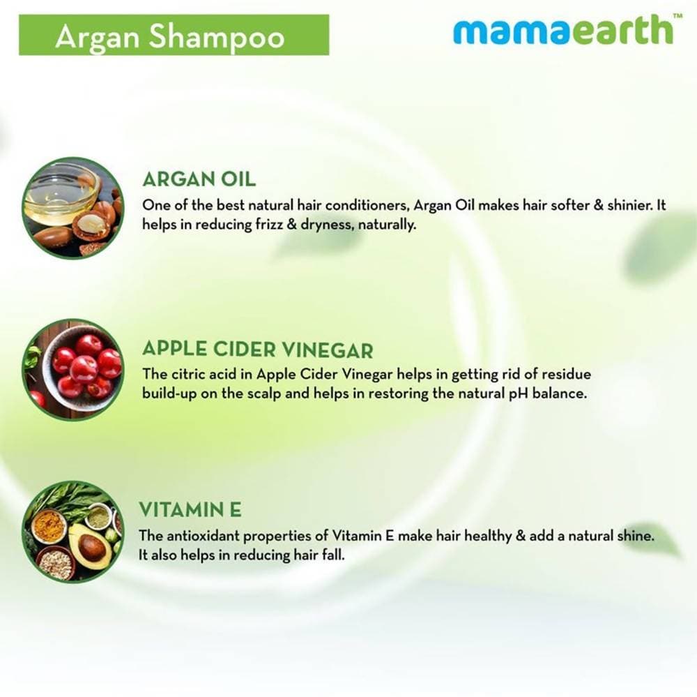 Mamaearth Argan Shampoo For Frizz-Free & Stronger Hair - 250 ml image 6