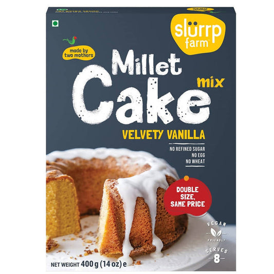 Slurrp Farm Velvety Vanilla Millet Cake Mix - 400 gms image 1