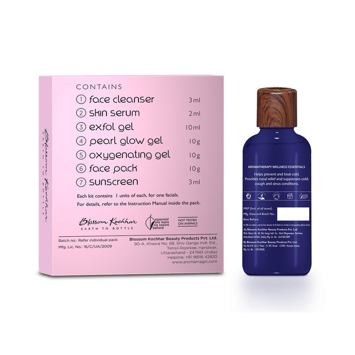 Blossom Kochhar Aroma Magic Pearl Facial Kit + Help Me I have a Bad Cold Curative Oil - 68 ml image 3