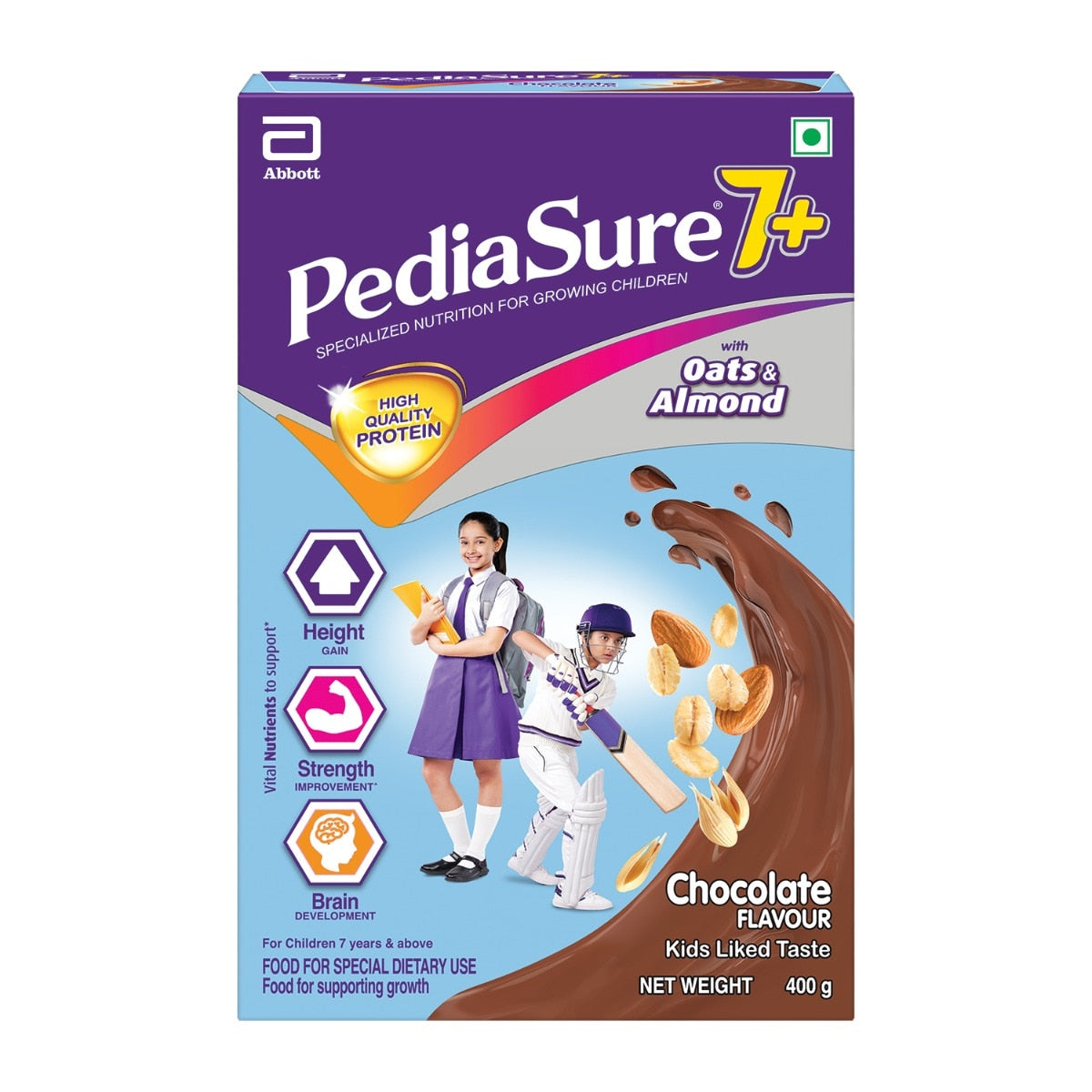 PediaSure 7+ Nutrition Drink with Oats & Almond Chocolate Flavour image 1