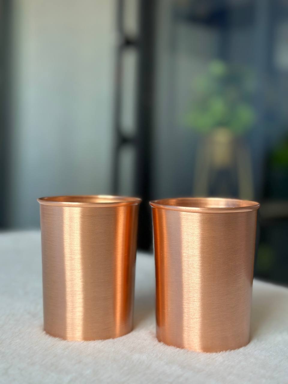 Copper Plain Water Glass - 300ml -  Pack of 2 image 1