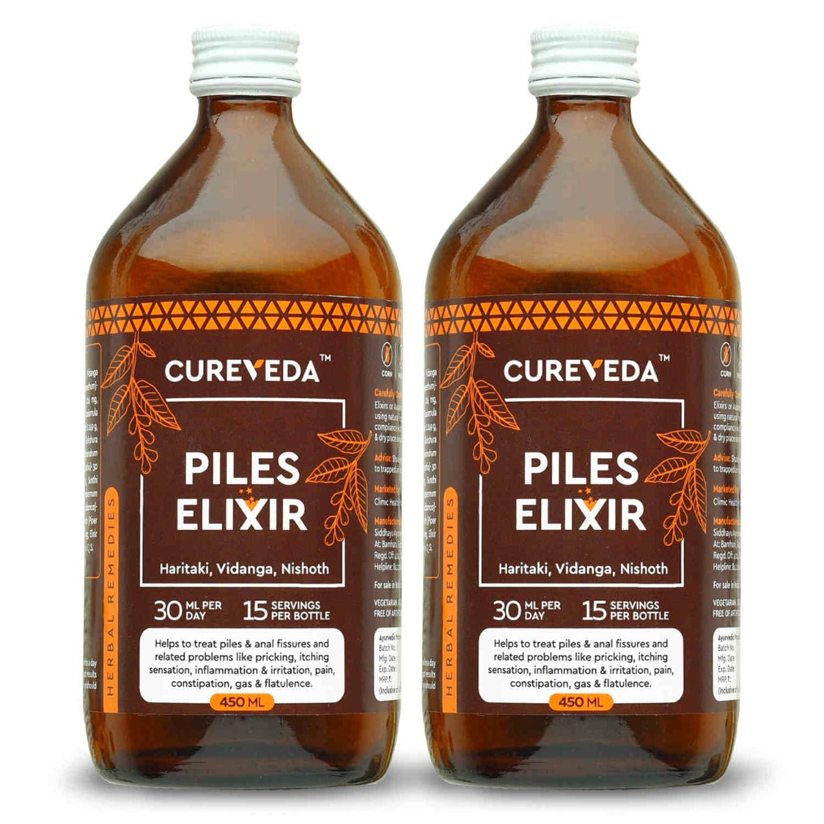 Cureveda Herbal Digestive Elixir – Natural Digestive Support, 450 ml image 2