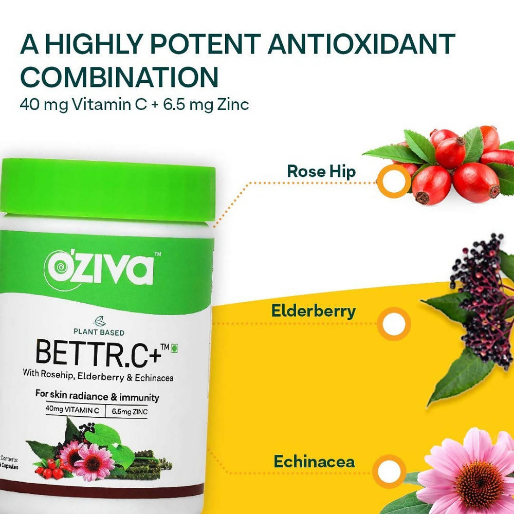 OZiva Plant Based Bettr.C+ With Rosehip, Elderberry & Echinacea image 2