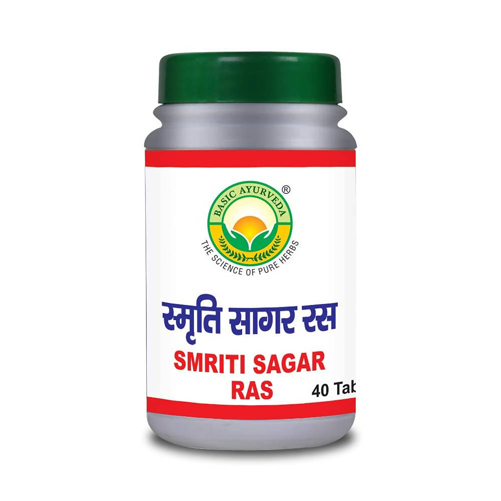 Basic Ayurveda Smriti Sagar Ras Tablets - 40 Tablets image 1