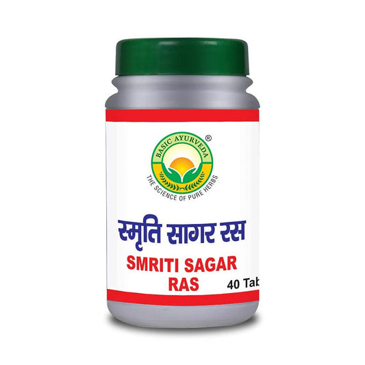 Basic Ayurveda Smriti Sagar Ras Tablets - 40 Tablets image 1