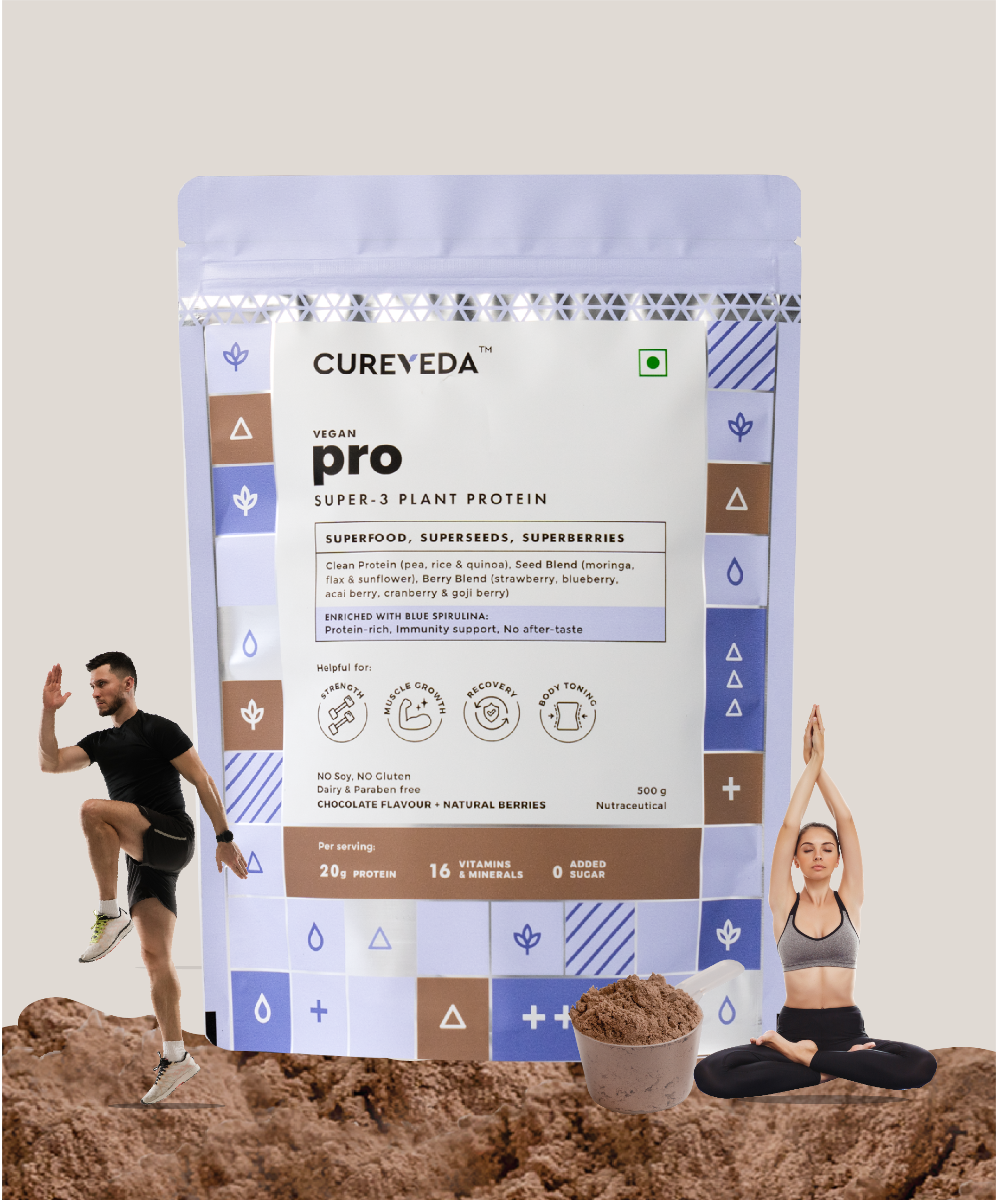 Cureveda Vegan Pro Plant Protein – Natural Plant-Based Protein Powder image 1