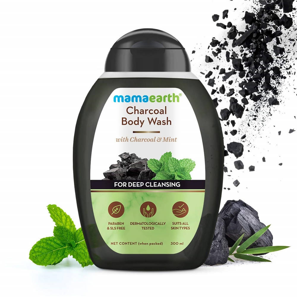 Mamaearth Charcoal Body Wash With Mint For Deep Cleansing - 300 ml image 2