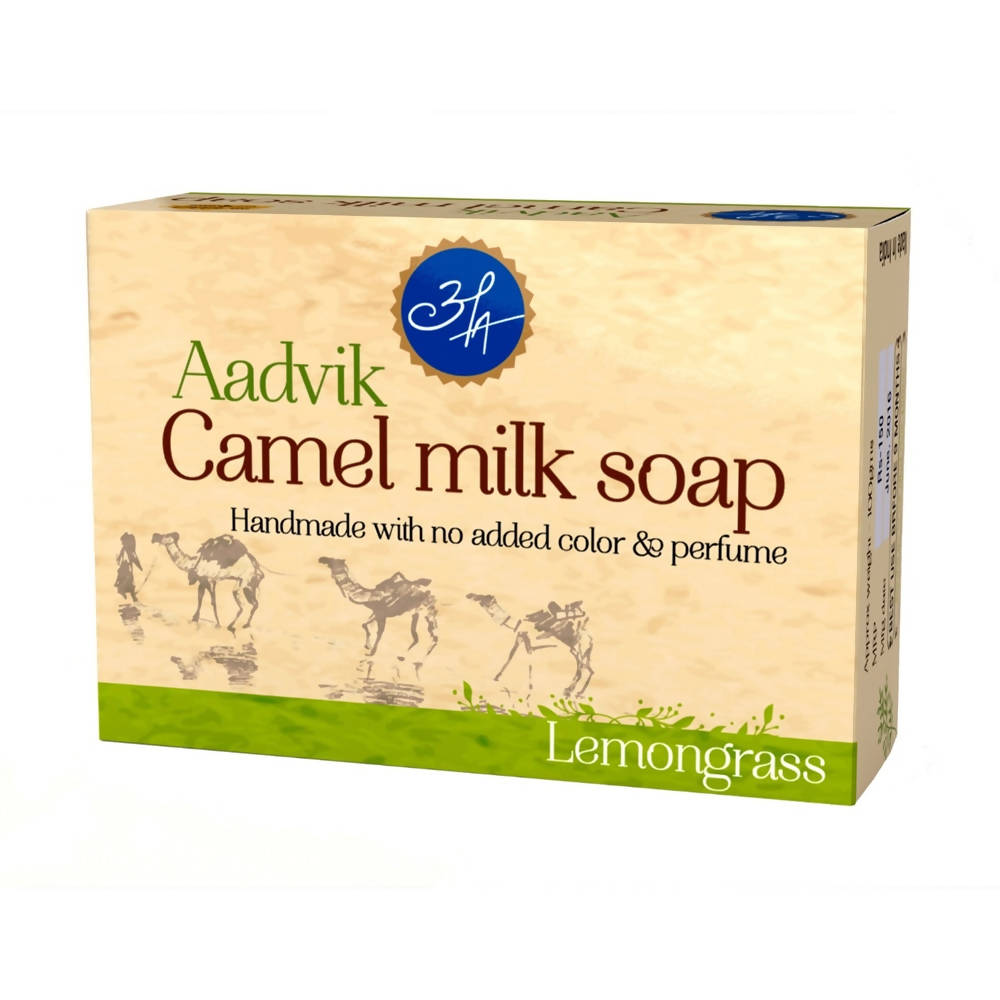 Aadvik Camel Milk Soap - Lemongrass Essential Oil image 1