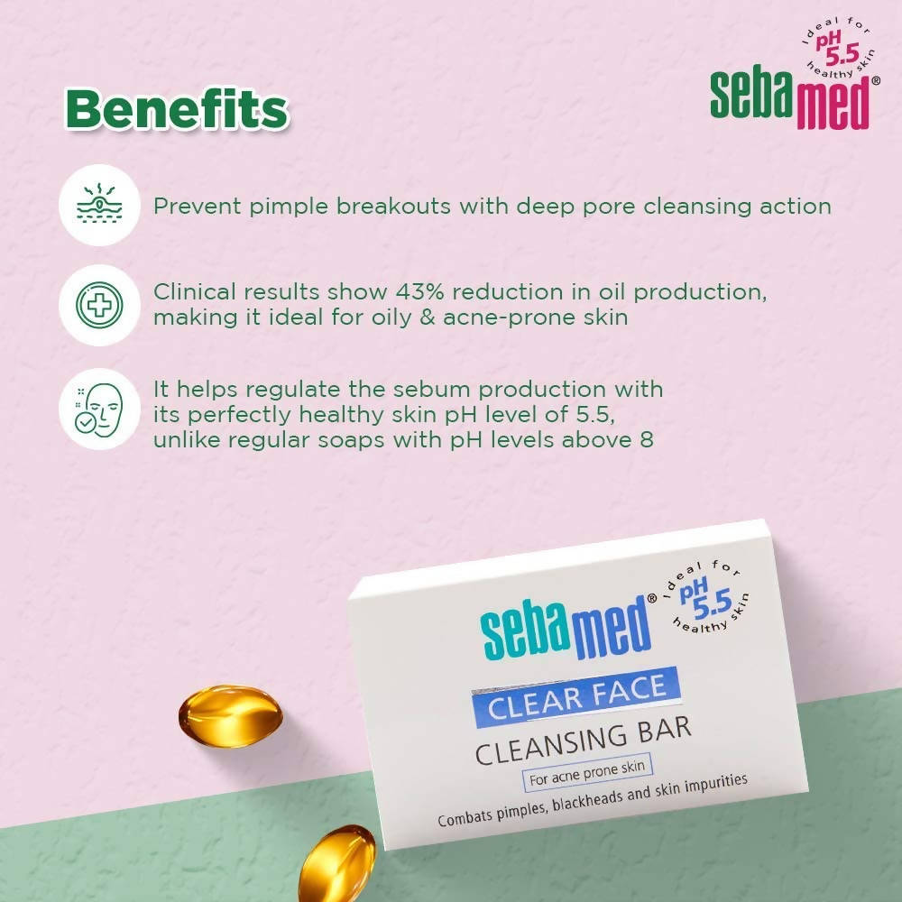 Sebamed Clear Face Cleansing Bar -100 Gm image 2