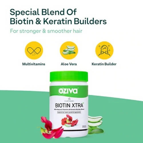 OZiva Plant Based Biotin Xtra - 60 Capsules image 3