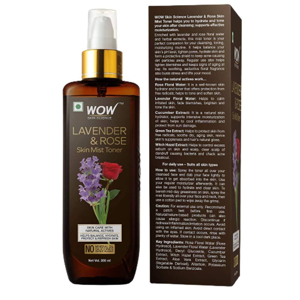 Wow Skin Science Lavender & Rose Skin Mist Toner - 200 ml image 3