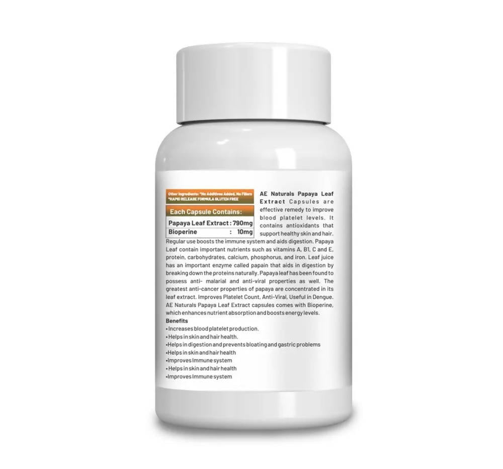 Ae Naturals Papaya Leaf Extract Capsules image 2