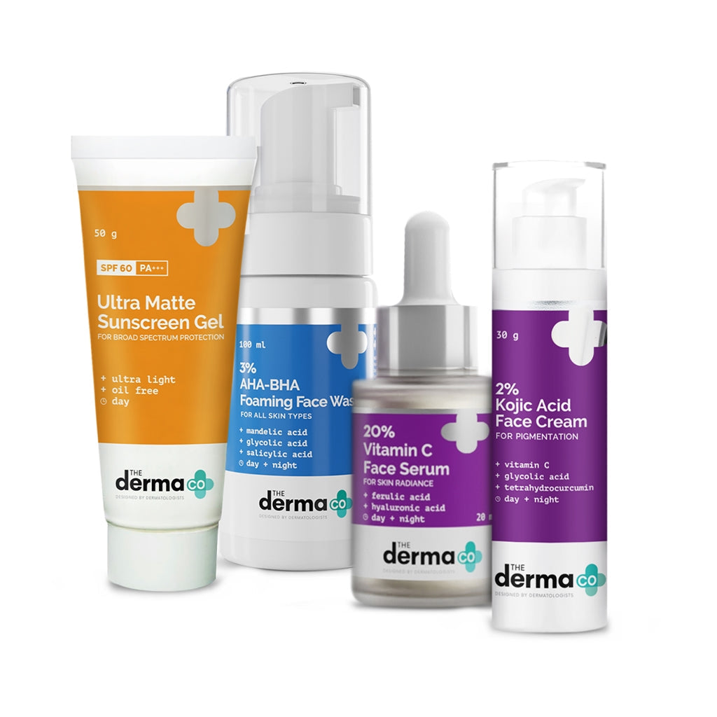 The Derma Co Brightening & Hydrating Skincare Kit – Cleanse, Nourish & Protect (200g) image 1