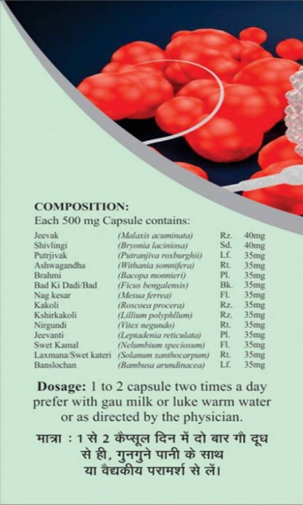 Basic Ayurveda Phal Jivak Capsule - 40 Capsule image 2