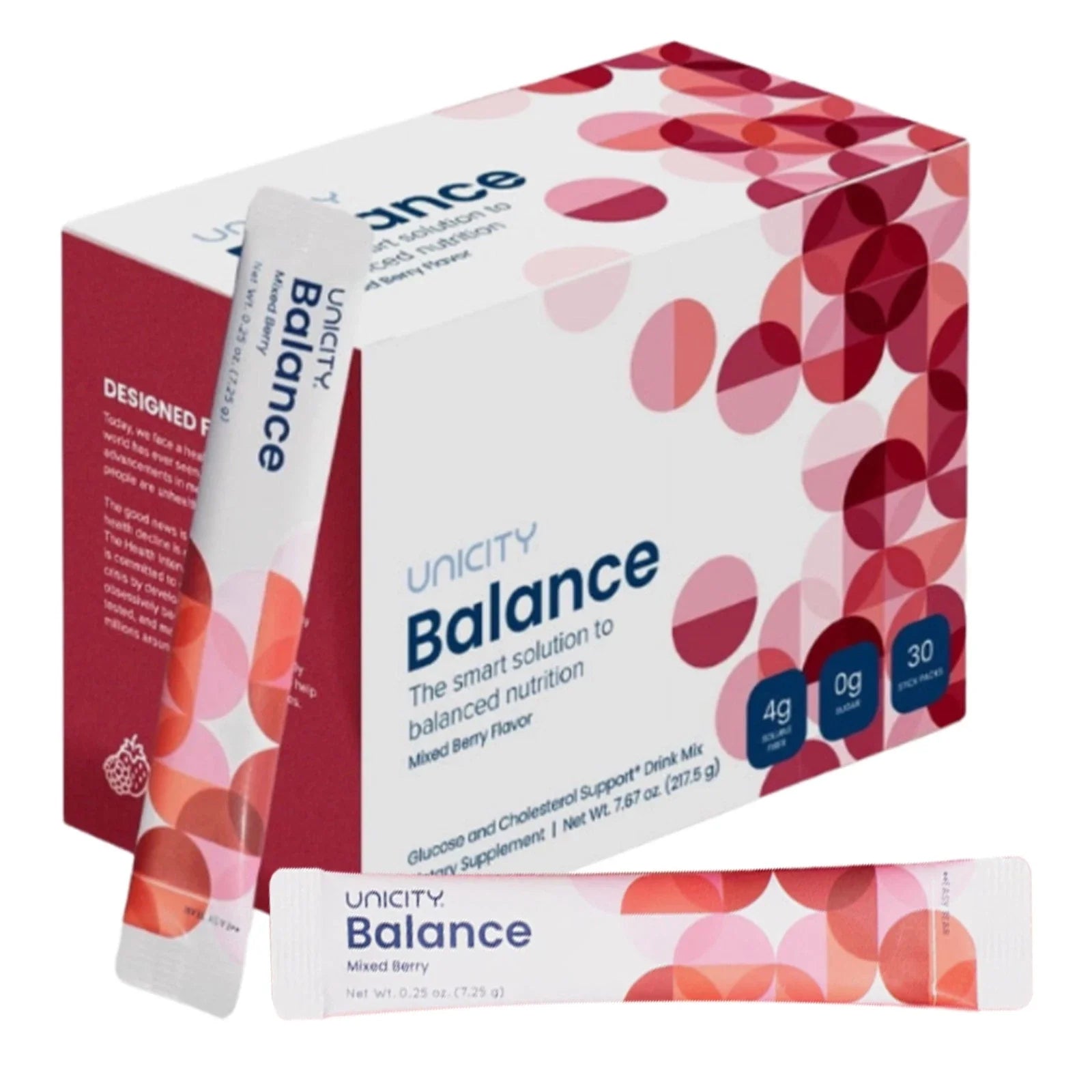 Unicity Balance Glucose & Cholesterol Support Drink Mix – Mixed Berry (30 Stick Packs) image 2