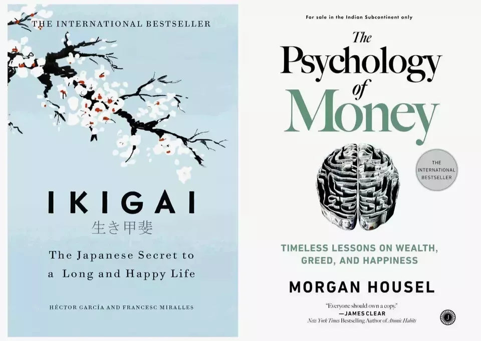 Combo Book Set Ikigai With The Psychology of Money - paperback image 1
