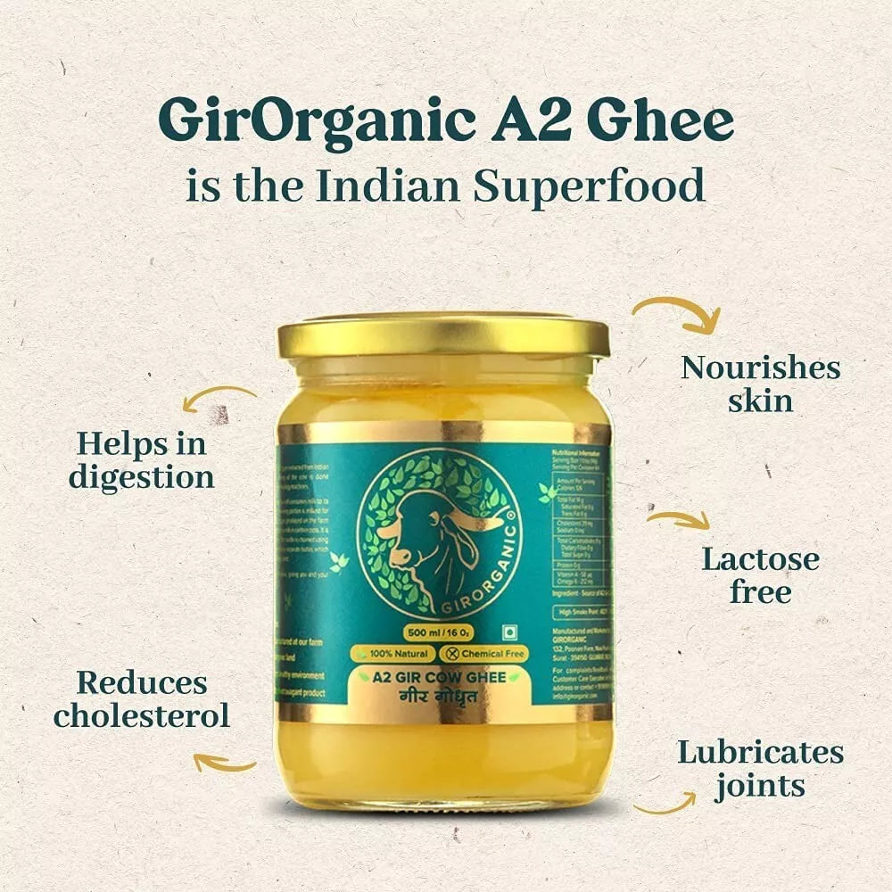 GirOrganic A2 Pure Ghee - 500ml image 2