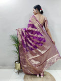 Organza Silk Saree With Blouse image 3