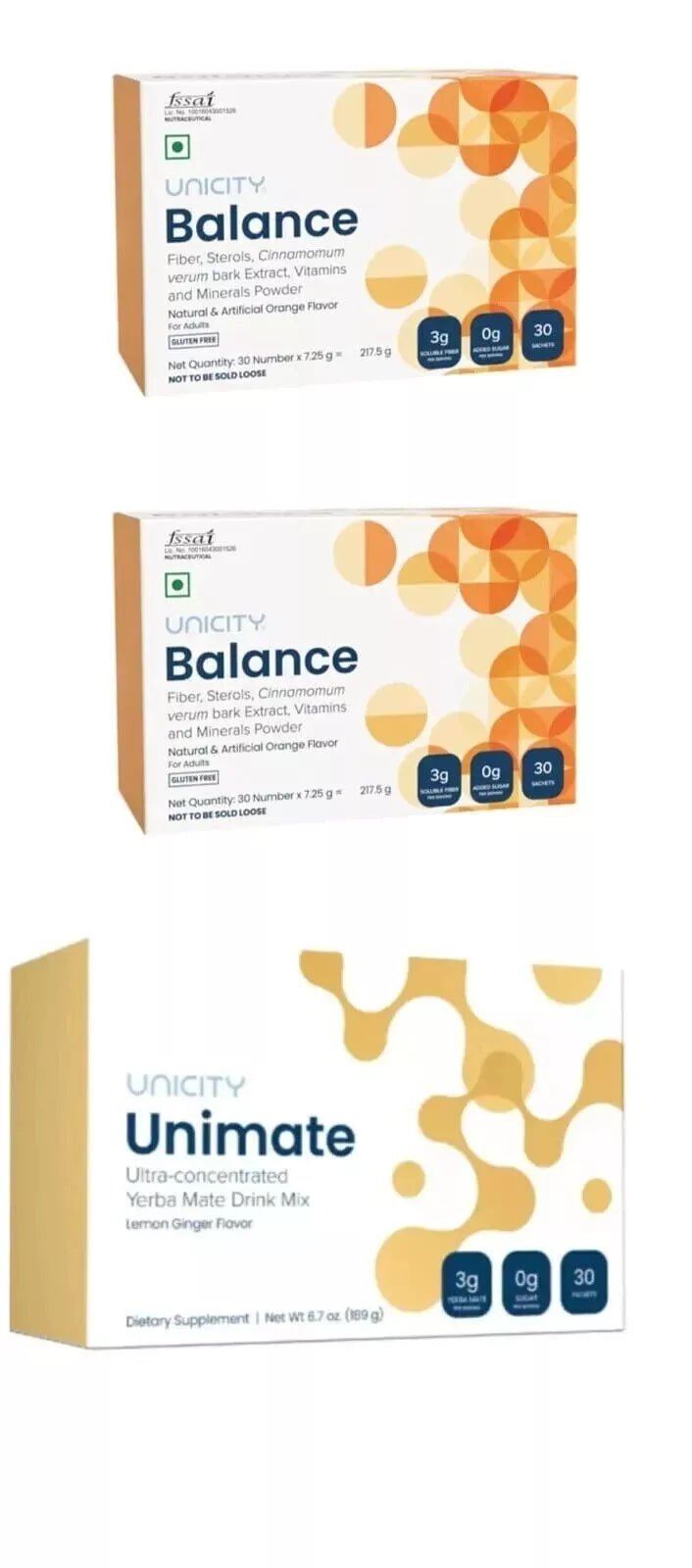 Unicity Unimate Lemon Ginger & Balance Powder Drink Mix Combo – 30 + 60 Pack image 3
