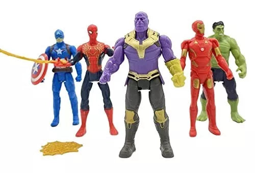 Superhero Action Figures Set Marvel Avengers Toys image 3