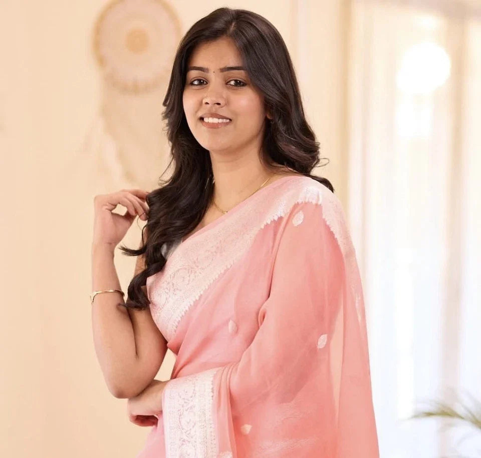 Soft Lilan Slab Attractive Charmfull Beautiful Simple Saree With Blouse 11-KT image 2