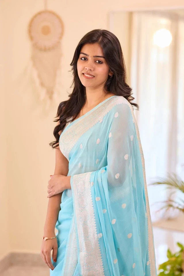 Soft Lilan Slab Attractive Charmfull Beautiful Simple Saree With Blouse 11-KT image 6
