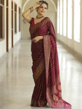 Traditional Banarasi Soft Silk Saree With Blouse 11-KT image 3