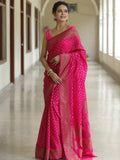 Traditional Banarasi Soft Silk Saree With Blouse 11-KT image 5