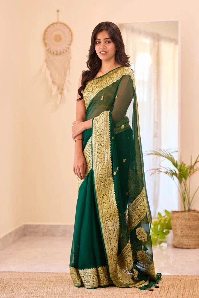 Soft Lilan Slab Attractive Charmfull Beautiful Simple Saree With Blouse 11-KT image 3