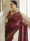 Traditional Banarasi Soft Silk Saree With Blouse 11-KT image 4