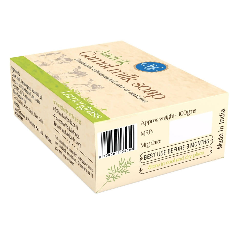 Aadvik Camel Milk Soap - Lemongrass Essential Oil image 2