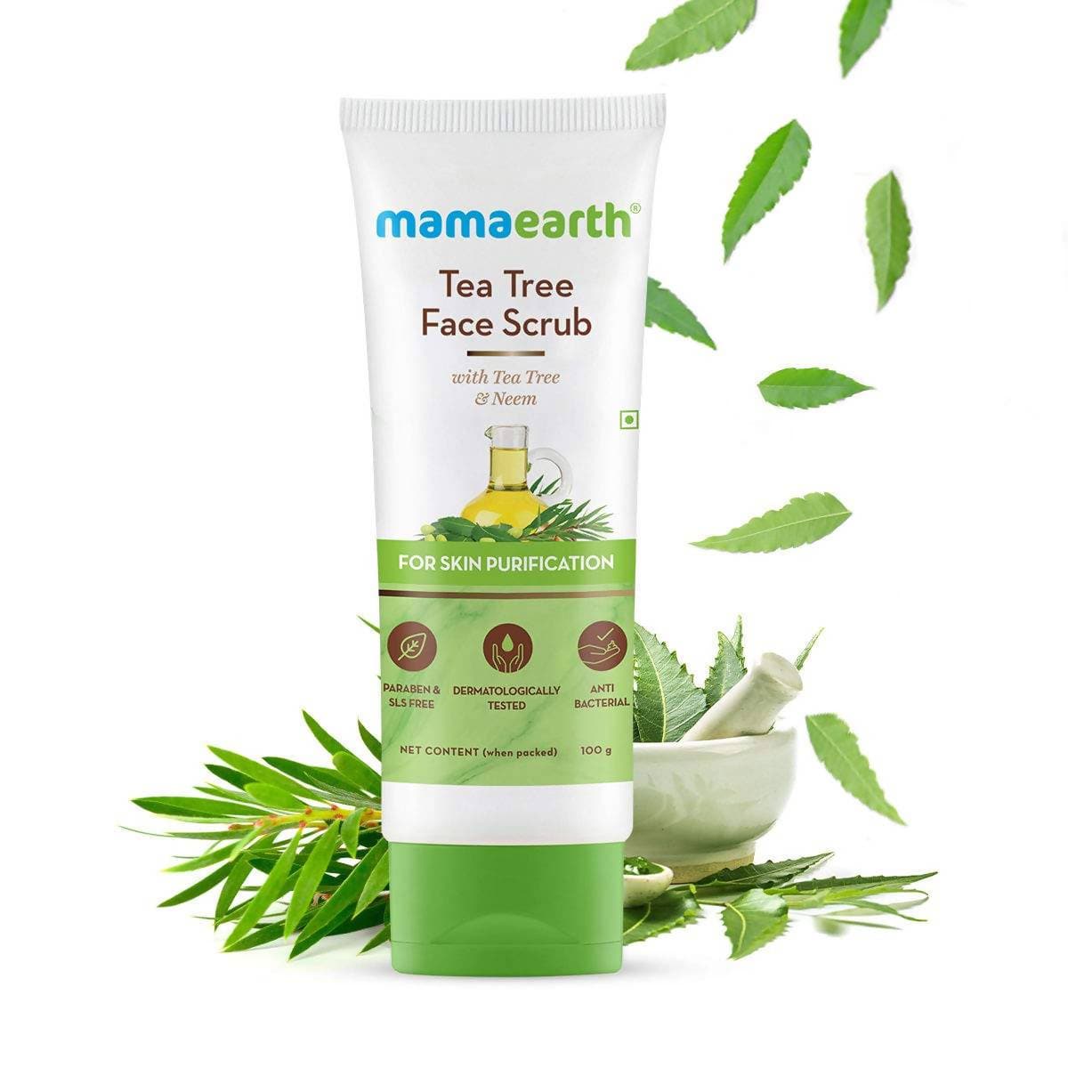 Mamaearth Tea Tree Face Scrub For Skin Purification - 100 gms image 1