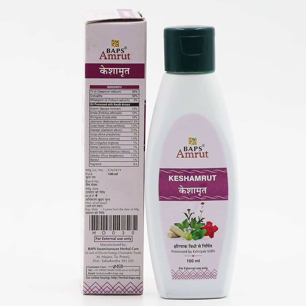 Baps Amrut Keshamrut Hair Oil - 100 ml image 2
