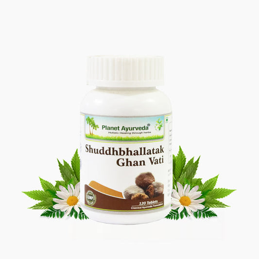 Planet Ayurveda Shuddhbhallatak Ghan Vati - 120 tabs image 1