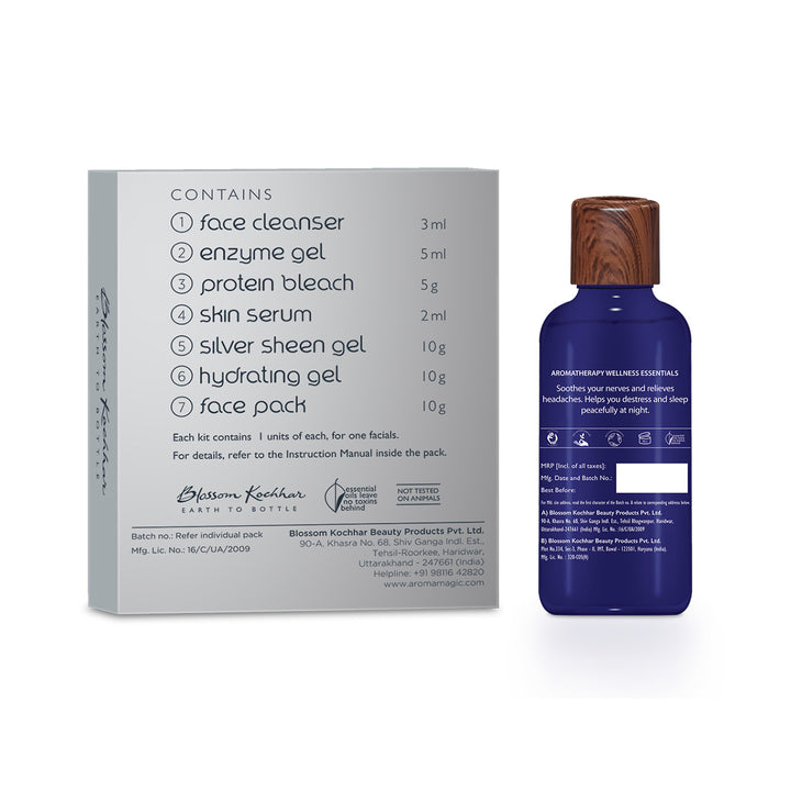 Blossom Kochhar Aroma Magic Silver Facial Kit + Help Me I Have A Headache Curative Oil - 65 ml image 2