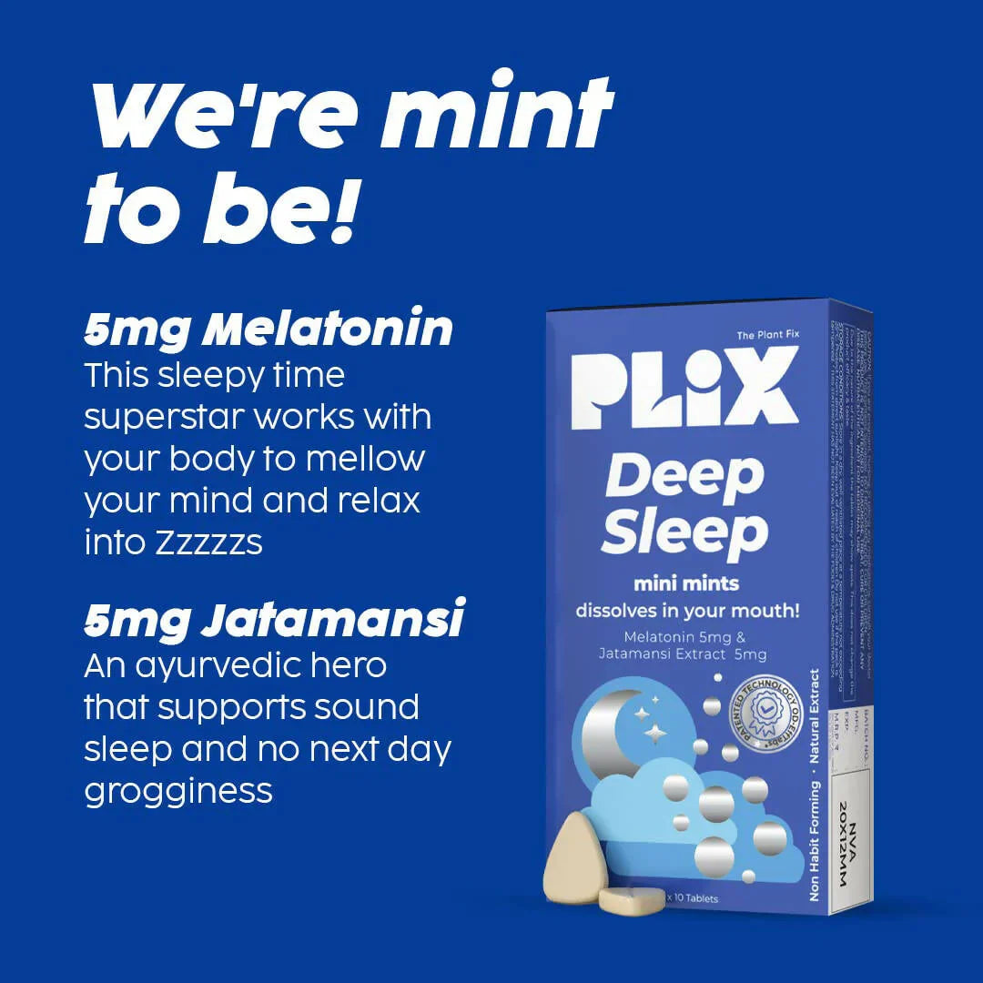 PLIX The Plant Fix Melatonin Deep Sleep Oral Dissolving Mini Mints  Tablets -30 tabs image 3