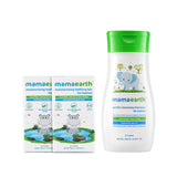 Mamaearth Moisturizing Bathing Bar and Gentle Cleansing Shampoo 200ml Combo image 1
