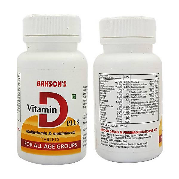 Bakson's Vitamin D Plus Tablets image 1