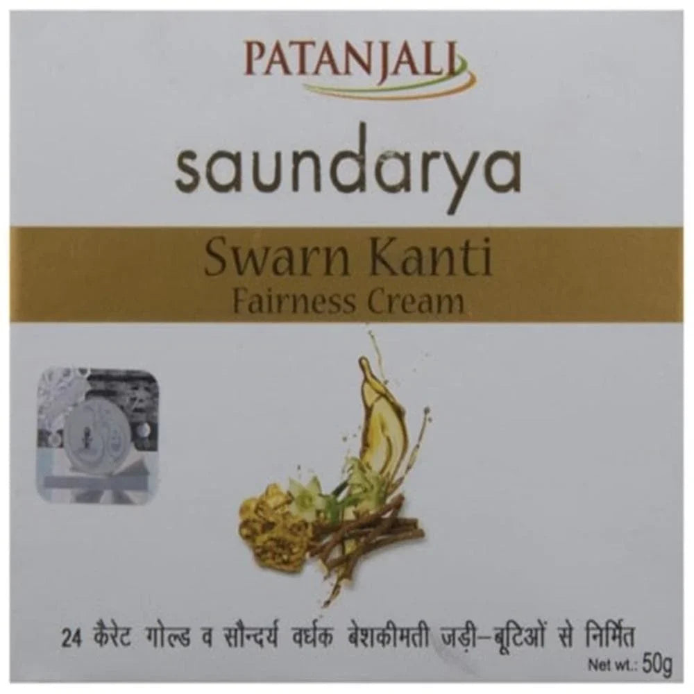 Patanjali Saundarya Swarna Kanti Fairness Cream -50gm - Pack of 5 image 3