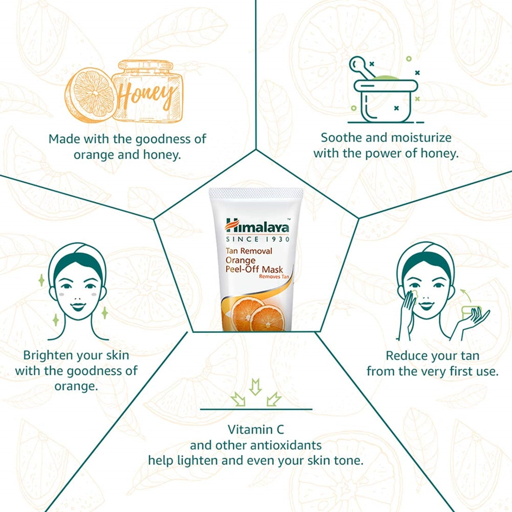 Himalaya Herbals Tan Removal Orange Peel-Off Mask image 6