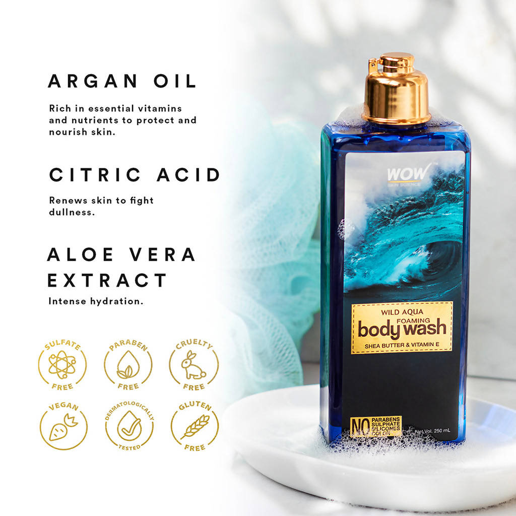 Wow Skin Science Wild Aqua Foaming Body Wash - 300 ml image 3
