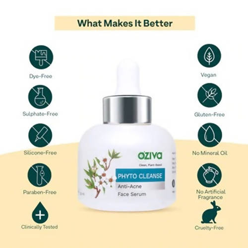 OZiva Phyto Cleanse Anti-Acne Face Serum image 4