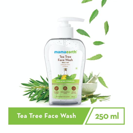 Mamaearth Tea Tree Face Wash for Acne & Pimples - 250 ml image 1