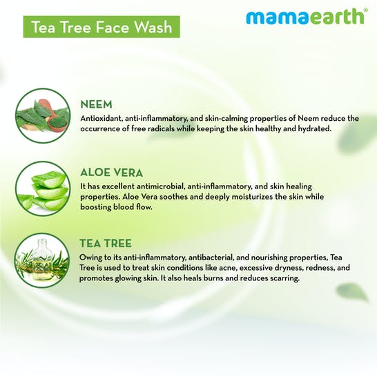 Mamaearth Tea Tree Face Wash for Acne & Pimples - 100 ml image 4