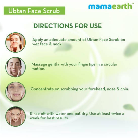 Mamaearth Ubtan Face Scrub with Turmeric & Walnut for Tan Removal - 100 gms image 7