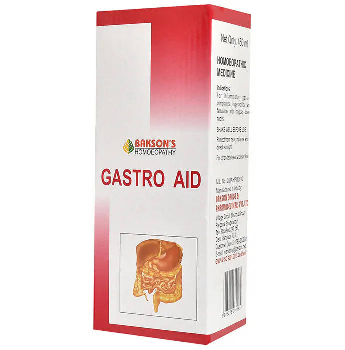 Bakson's Homeopathy Gastro Aid Syrup Sugar Free image 1