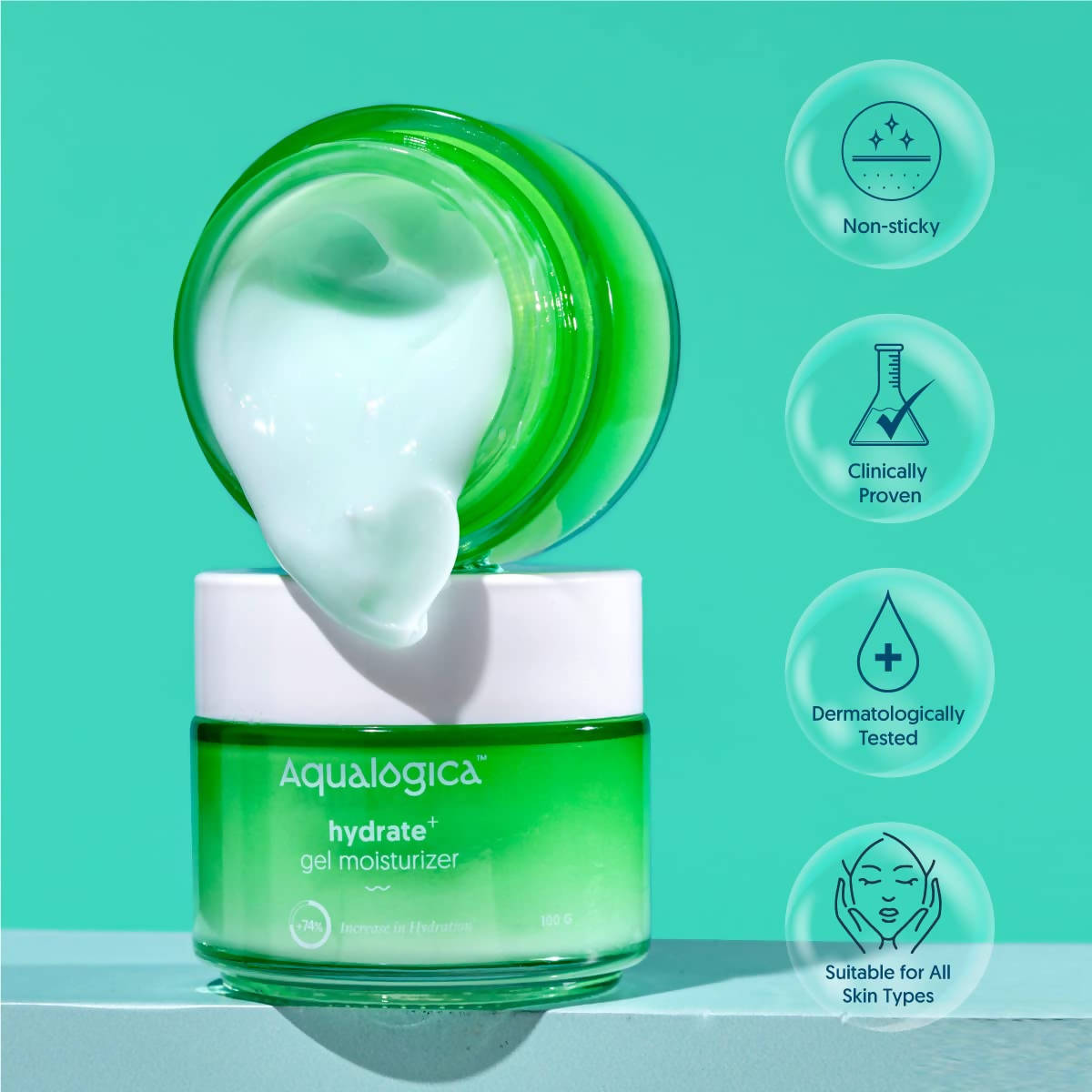 Aqualogica Hydrate+ Gel Moisturizer -100 gm image 2
