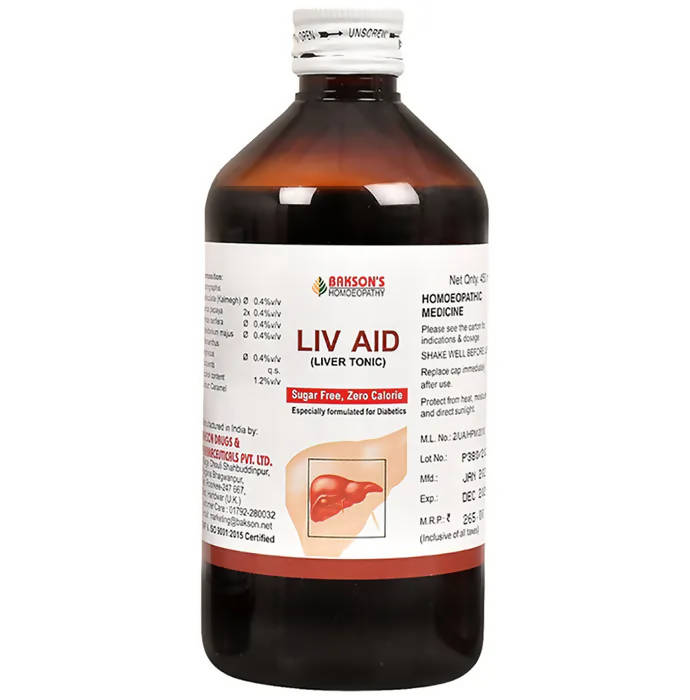 Bakson's Homeopathy Liv Aid Liver Tonic Sugar Free image 2