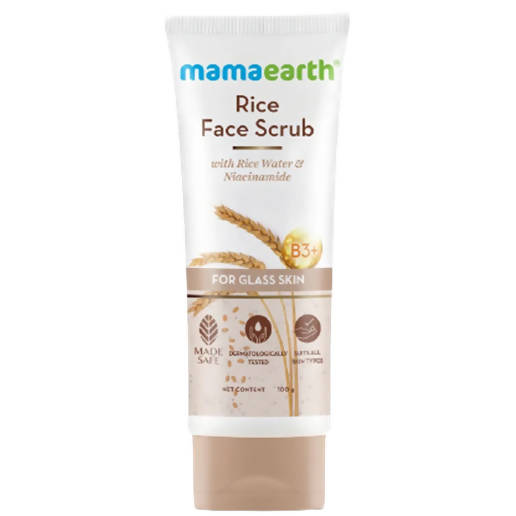 Mamaearth Rice Face Scrub With Rice Water & Niacinamide - 100 gms image 1